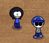 Tass and Bdoy running around